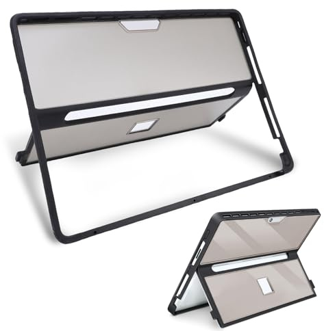 LICAEVEY Tablettfodral för Pro 11 10 9 8 13 Tum Tablett, Anti Drop Tablett Skyddande Täckning Kompatibelt med Typ Omslagstangentbord, Inbyggd Pennanhållare, Halvtranslucent (Matt grå)