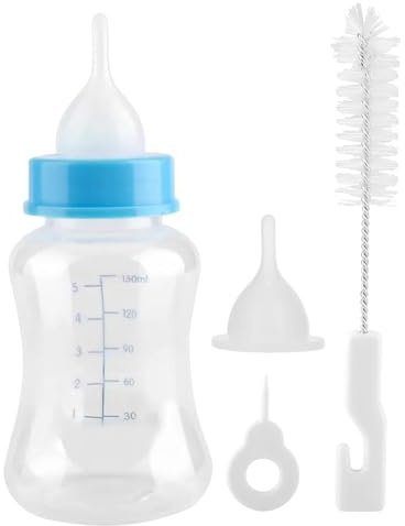 Biberón para Gatitos – Tetinas para Animales domésticos recién Nacidos, para Cachorros cuidadoso para la Lactancia con Leche, biberón para Mascotas de 150 ml | Affidabil