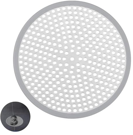 IBXWMNG Filtro Capelli Doccia Rotondo in Acciaio Inox 304 Copri Scarico Doccia Anti-Otturazione Doccia Raccogli Capelli per Bagno e Lavandino Cucina Ø120mm