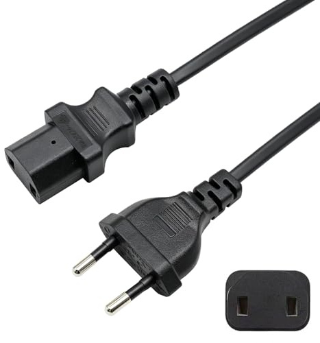 Câble Alimentation IEC C17 vers CEE 7/17 1,5m Cordon Secteur Noir