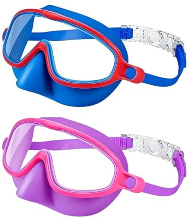 Simglasögon för barn Anti-dimma och Imfria Bekväma Glasögon | Pojkarnas Simmask För Pool Bad Hav Sommar Utomhus Dykning Snorkling Vattensporter Vattenlek Semester Simning Badäventyr