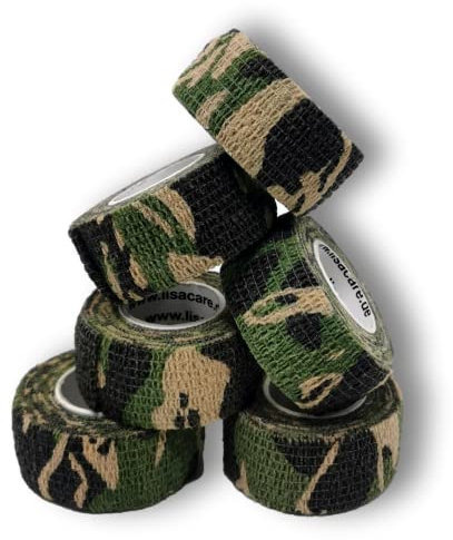 LisaCare Vendas vendas | 2,5/5 cm de ancho | Juego de 6 unidades | Selección de colores | Asociación Deportiva | Vendaje de fijación autoadhesivo, elástico (2,5 cm, verde)