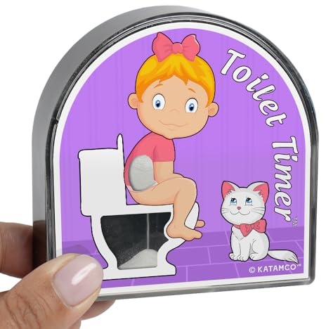 Katamco Toilet Timer (Kid Girl), Funny Gift for Kids, Birthday, Christmas, Stocking Stuffer. As seen on Shark Tank.