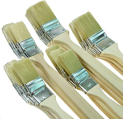 ROTIX - 98115 Lot de 20 pinceaux pour radiateur - Poils en polymix épais de 35 + 50 mm.