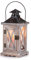 Sziqiqi Laterne Kerzenhalter Vintage Windlicht Laterne Holz Metall Dekorative Windlichthalter für Draußen Rustikale Hochzeit Herzstück Hängende Laterne Bauernhaus Innen Außenlaterne Dekor 28cm