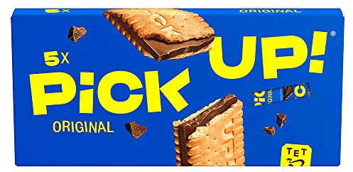 PiCK UP Original - Barras de galletas - Pack de 5-2 galletas con tablero de chocolate con leche crujiente (5 x 28 g)