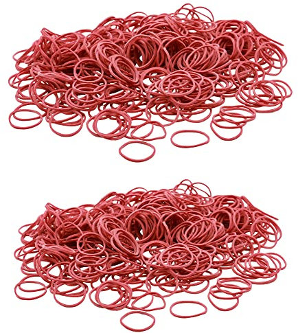 KLEBERINO Gummiringe | Haushaltsgummis rot | Gummiringerl | Gummiband für Haushalt, Büro, Basteln versch. Abmessungen (Ø 50mm | 100g Beutel)