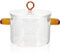 Wensmy Glass Saucepan with Cover and Handle - Heat-Resistant Glass Stovetop Pot - Amber