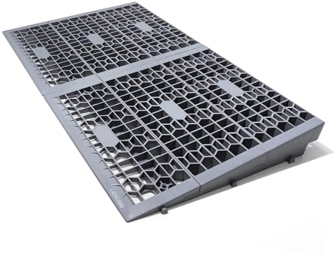 LIEKUMM Rampa per Sedia a Rotelle, Altezza 7,5 cm, Rampa per Disabili Capacità 1400 kg, Rimovibile per Porte, Altezza 7,5 cm