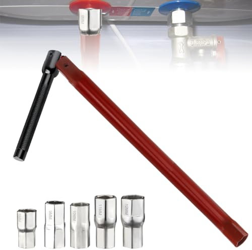 Llave Grifa 6 Piezas Llave Fontaneria Llave de Tubo para Grifo Llave Fontanero Llave de Fregadero Herramienta de Instalación de Grifos 8-12 mm