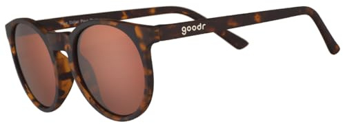 goodr Nine Dollar Pour Over Polarized Round Sunglasses, Small Sized (Circle G), Brown Translucent Frames with Brown Non-Reflective Glare Reducing Lens, UV400 Protection, No Slip, No Bounce