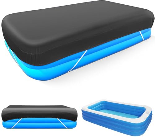 305 x 183 cm, telo di copertura per piscina gonfiabile, rettangolare, per piscina, 262 x 175 cm, gonfiabile