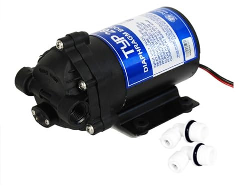 TIEOAXFT Bomba de Refuerzo RO con Filtro de Agua de 100 GPD 2600NH for Aumentar la presión del Sistema de ósmosis inversa(with Fittings)