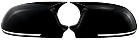 Calotte Specchio,Copertura Specchio Uso Adatto Per Audi A3 8P A4 A5 Copertura Specchietto Retrovisore Laterale For Auto Tappo Ala Guscio Alloggiamento Portiera Esterna(Type A Black)