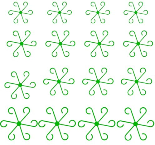 GGUFAY 16 Clips pour plantes vivaces support de tige de plante,Clips de Support pour Plantes,4 tailles,tuteur plante interieur,pour plantes grimpantes tomates, hortensias, roses