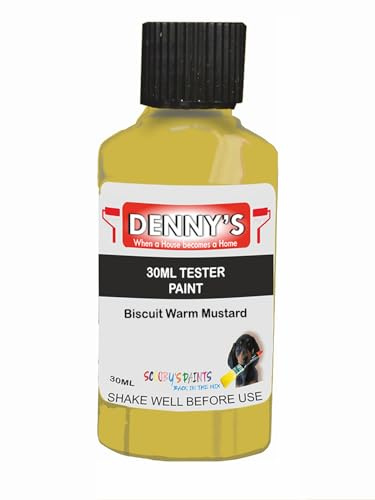 Premium Interior Wall & Furniture Chalk Paint – Biscuit Warm Mustard – Rich Matt Finish, Durable & Washable, Low Odour, Ideal for Living Rooms, Bedrooms & Hallways (30ML Tester Bottle)