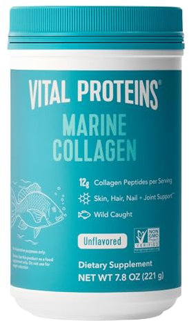 Vital Proteins Marine Collagen integratore di peptidi di collagene marino in polvere - Collagene idrolizzato - 12g di collagene per porzione, 221 g