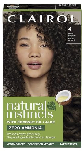 Clairol Natural Instincts Demi-Permanent Hair Dye, 4 Dark Brown | 1 Pack