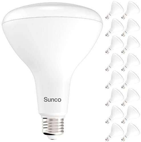 Sunco 16 Pack BR40 LED Light Bulbs 3000K Warm White, Indoor Flood Lights, Recessed Can Light Bulb, 1400 LM, 17W (100W Equivalent), Dimmable, E26 Base, for Home, Bedroom, Kitchen UL