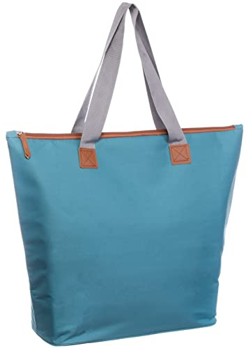 Brandsseller Borsa termica da spiaggia, ca. 40 x 50 x 20 cm, pieghevole, con chiusura lampo, borsa termica da picnic, borsa per la spesa