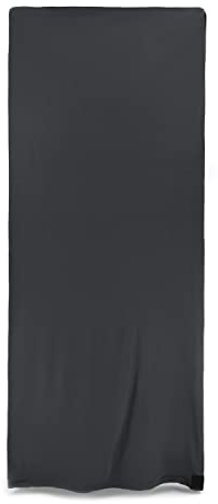 Alephnull Sovsäck inlett & resefilt 2-i-1 fleece stugsovsäck ultralätt 180 x 80 cm filt sovsäck (610 g) sovväska för camping, backpacking, hem (svart)