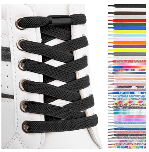 SULPO Lacci scarpe elastici piatti - stringhe elastiche - Lacci colorati con chiusura rapida - Lacci elastici per sneakers - Lacci per bambini e adulti