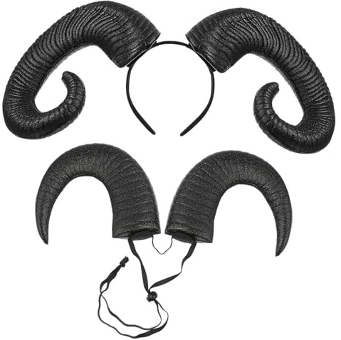 CONGARTENO 1uppsättning Halloween Hårband Med Oxhorn Unik Dekorativ Accessoar För Fester Svart Lätt Att Bära För Halloween Och Temafester