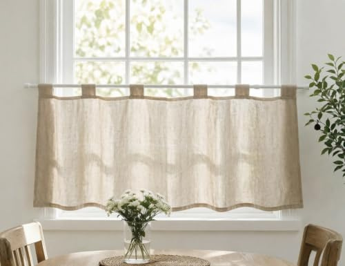 Daliena Mörkläggningsgardin ogenomskinlig linneutseende B x H 100 x 45 cm slingor