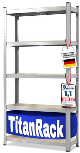 etm Estantería para cargas pesadas – Garaje, sótano, taller, estantería de almacenamiento, estantería para sótano, alta capacidad de carga y estantes ajustables (galvanizado, 200 x 120 x 60 cm)