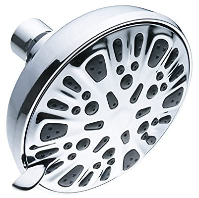Högt tryck 10 cm regnduschhuvud med 9 inställningar silikonmunstycken för enkel rengöring och installation kromfinish för en fantastisk duschupplevelse