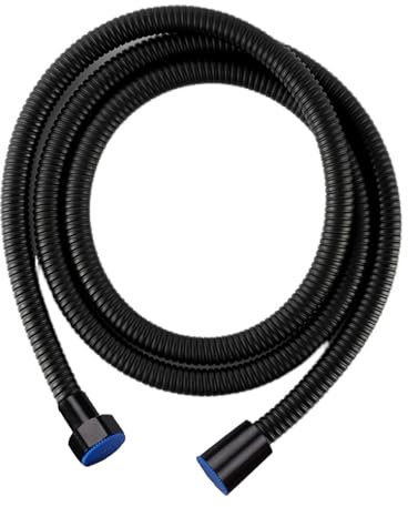 oupados Tubo Doccia 2m Flessibile Doccia Acciaio Inossidabile Flessibile Doccia Nero per il Bagno,Sostituzione Della Connessione Doccia, Irrigatore da Giardino