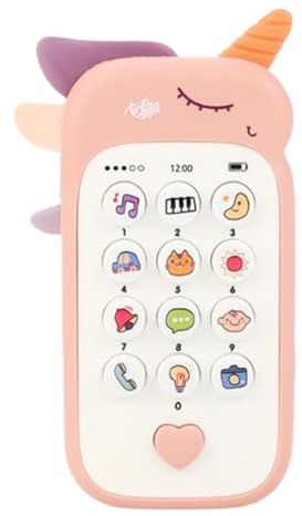 Baby Phone Toy, Toy Phone for 1 Year Old, Interactive Learning Phone for Babies, Pretend Play Toy Mobile Phone with Lights and Sounds, Learning Education Mobile Toys for 1 Year old (Without battery)