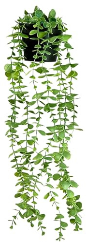 Aurevita 1 PCS Künstliche Hängepflanzen Eucalyptus Blätter, Künstliche Pflanzen Hängepflanze Künstlich Kunstpflanze für Wohnzimmer, Zimmer, Wand, Zuhause, Terrasse Deko, Aesthetic Home Decoration