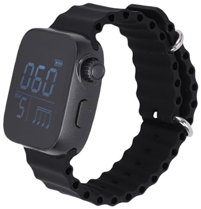 VELATEMOR Orologio Metronomo Vibrante, Metronomo da Polso Silenzioso Ricaricabile per Esercizi Musicali, Batteristi e Pianisti, con modalità Sportiva per Corsa e Fitness, Regolabile