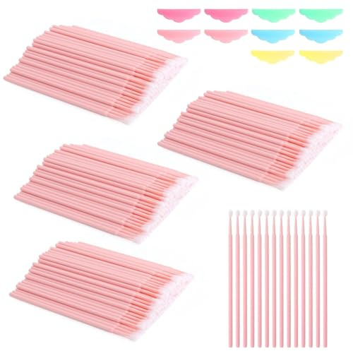 HENGBIRD Kit de 400 pièces pour goupillon cils, maquillage et rehaussement de cils. Comprend des patchs, des brosse cils et des embouts pour cils, ainsi que des accessoires pour salons de beauté et