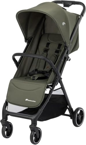 Bebeconfort Azur, Passeggino Compatto, 0-3 anni (15 kg), Passeggino Leggero, Chiusura Automatica a Una Mano, Reclinabile Fino a Posizione Sdraiata, Spazioso Cestello Portaoggetti, Mineral Green