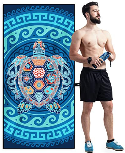 OCOOPA Beach Towel Microfiber, Extra Large 178cm*80cm Oversized Travel Towel- Quick Dry, Sand Free, Compact, Lightweight-Beach Accessories