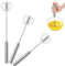 Fouet Semi-Automatique 3 Pièces Acier Inoxydable Batteur à Oeufs Multifonctionnel Pousser Ballon Manuel pour Ustensiles De Cuisine Le Mélange L'agitation Mousseur de Lait