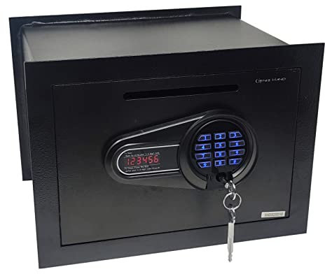 Genie Hand | Coffre-fort Motorisé Mural de Depot Coffre-fort avec Code à Combinaison et Clé à Serrure B-Class