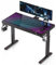 EUREKA ERGONOMIC Glas Gaming Tisch mit LED 120x60 cm Großer Höhenverstellbarer Schreibtisch Elektrisch PC Computertisch mit Musik Sync,APP Steuerung,Kopfhörerhaken, Getränkehalter