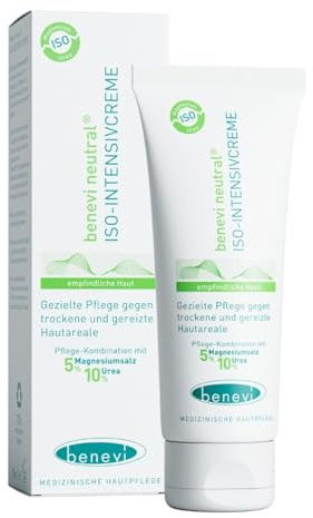 benevi ISO-Intensivcreme 75 ml mit Magnesium und Urea für trockene juckende schuppende Haut - auch als Basispflege bei Altershaut und zu Neurodermitis oder Schuppenflechte neigender Haut