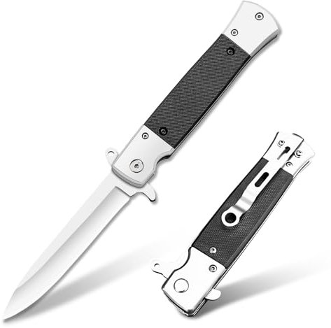 eiloszf Outdoor Klappmesser – Taschenmesser, Scharfes Einhandmesser Angelmesser fischmesser Klinge aus Edelstahl, Taschenfalzmesser Campinggerät zum Angeln, Jagen, Sportaktivitäten