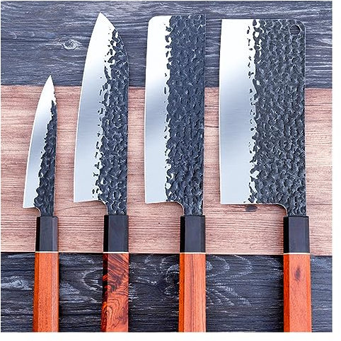 LIUJOU Couteau de Chef japonais 90Cr18MoV, couteau à Sushi for saumon, trancheur de filet de poisson, ensemble de couteaux Santoku