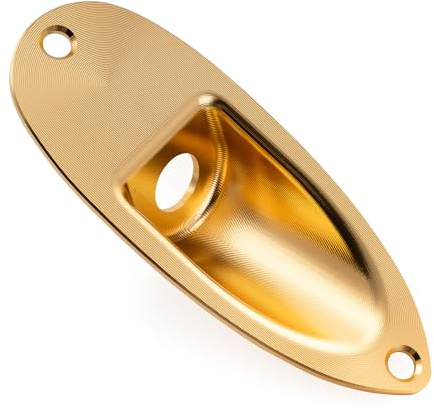 Musiclily Ultra Colorful Series Aluminium Boat Jack Socket Plate 3/8 Gold