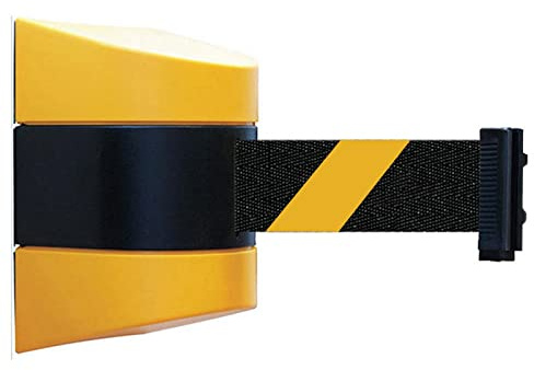Utdragbar bältesbarriär med magnetisk vägghållare - Heavy Duty Crowd Control Queue Divider för lekplatser, parker, hotell och evenemang - justerbart säkerhetsdeklarationssystem