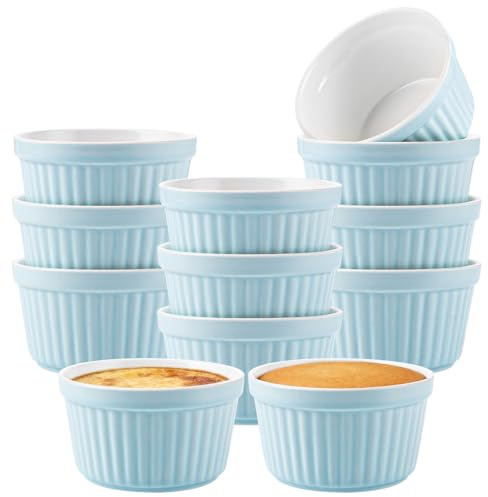 MALACASA - 12 pirottini per souffle, 200 ml, per crème brûlée, ragout fin, ciotole per carne speziata, adatte al forno per dessert
