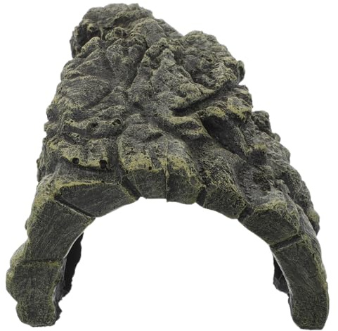 Kichvoe Plataforma para Tortugas Grande de Resina Resistente, Cueva Escondite para Reptiles y Anfibios, Decoración para Peceras y Tanques de Agua, Refugio Funcional para Hábitat