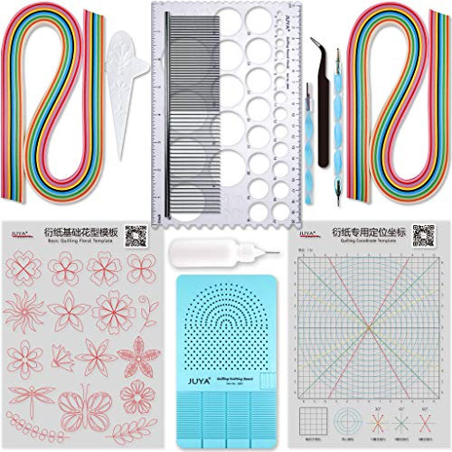 JUYA Quilling Papier und Werkzeuge Klassisches Set QK10 (Blau, Kein Kleber)