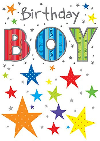 Tarjeta de felicitación de cumpleaños para un niño, 7 x 5 pulgadas