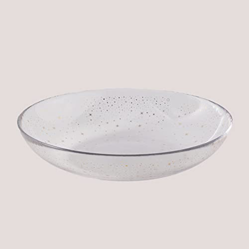 SKLUM Lot de 4 assiettes creuses en verre Byron -